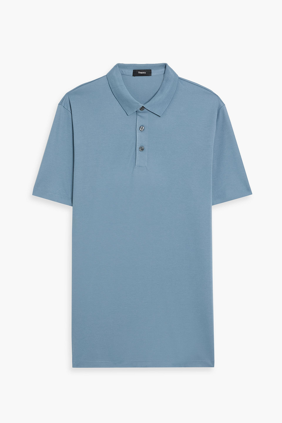 theory - stretch-jersey polo shirt - blue - s