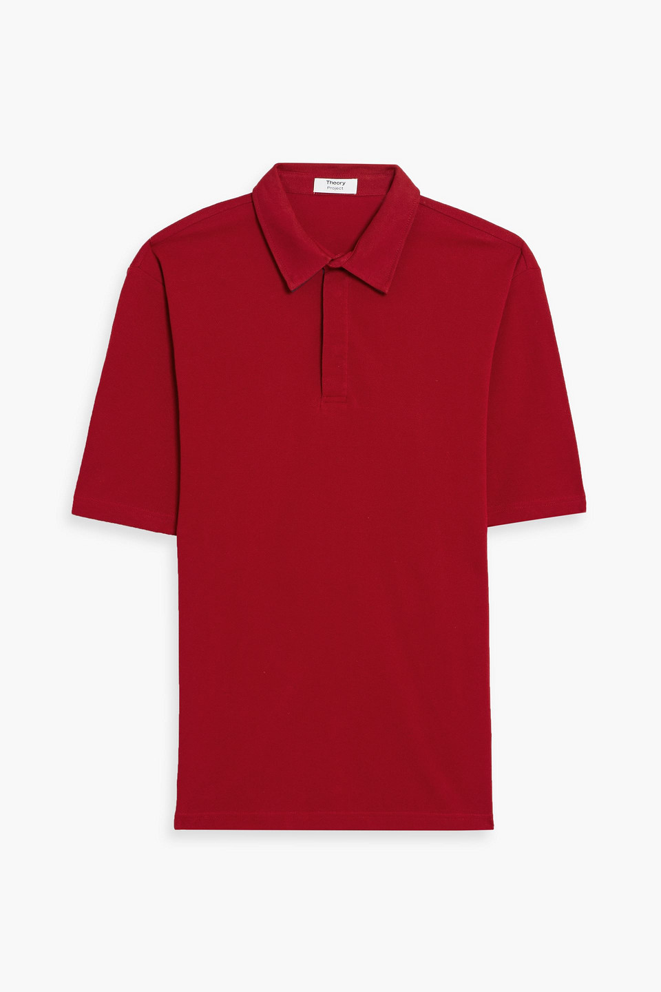 theory - cotton-piqué polo shirt - red - s