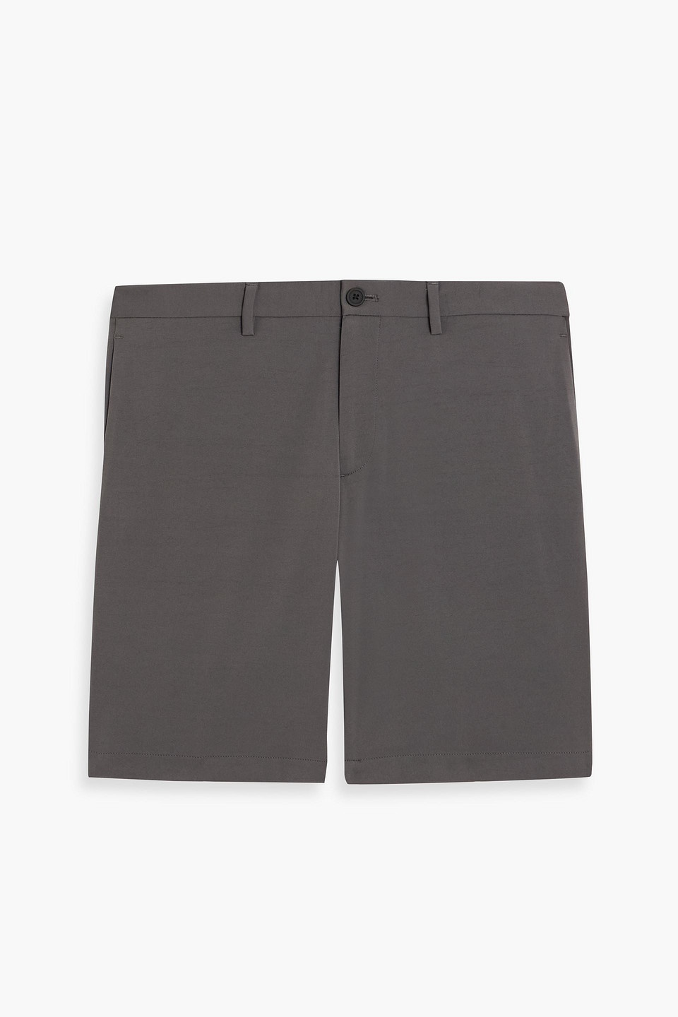 Theory Zaine Stretch-shell Shorts In Silver