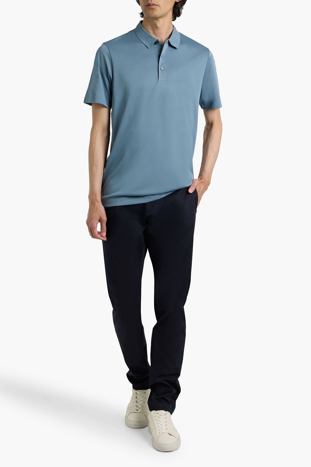 THEORY Zaine slim-fit cotton-blend twill pants | THE OUTNET