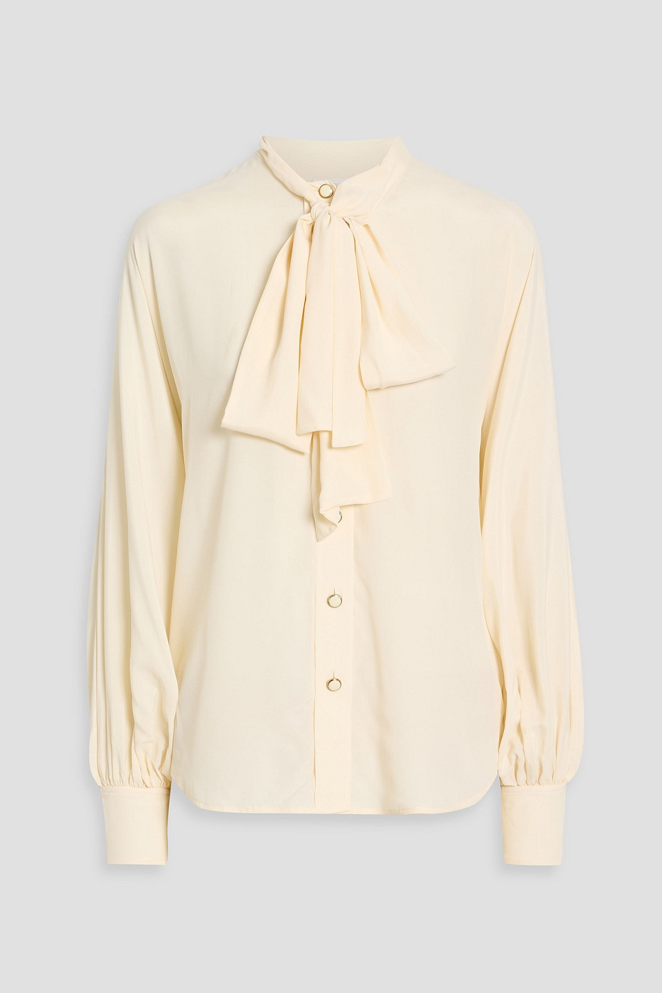 Zimmermann Pussy-bow Crepe De Chine Blouse In Cream