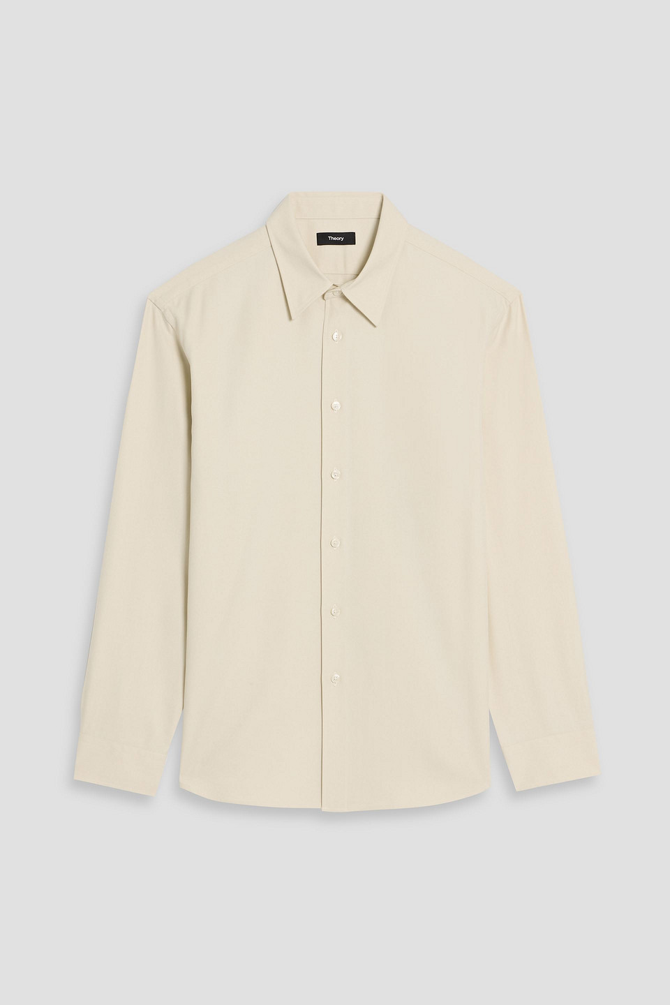 theory - lyocell-twill shirt - white - s