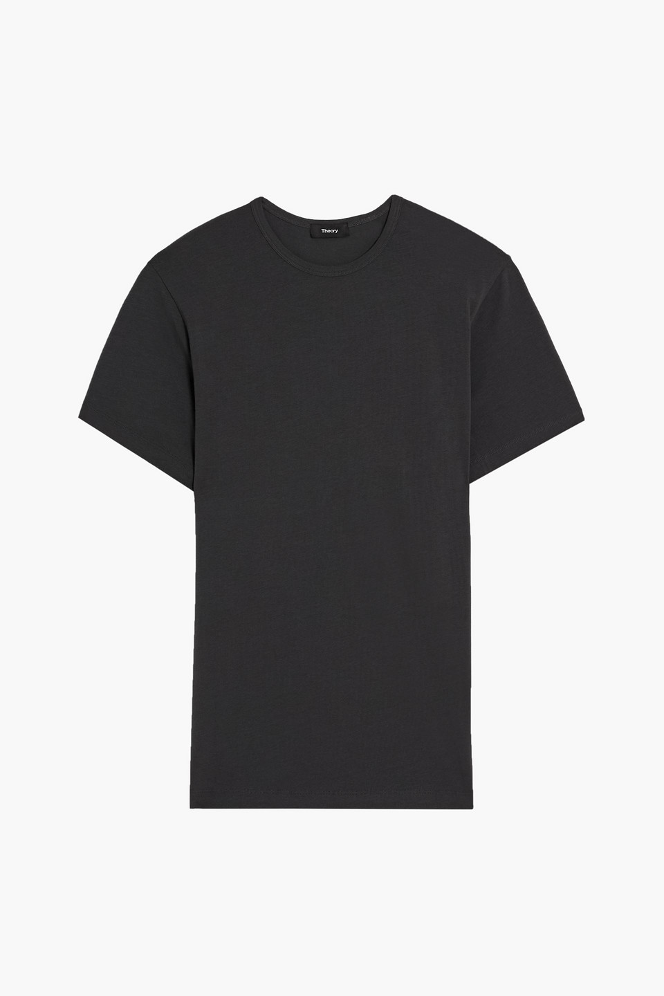 theory - stretch-cotton jersey t-shirt - gray - s