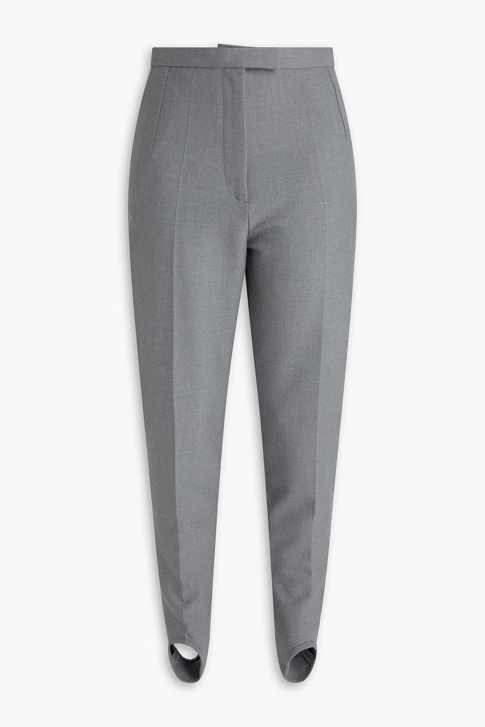 Dries Van Noten Wool-blend Tapered Stirrup Pants In Gray