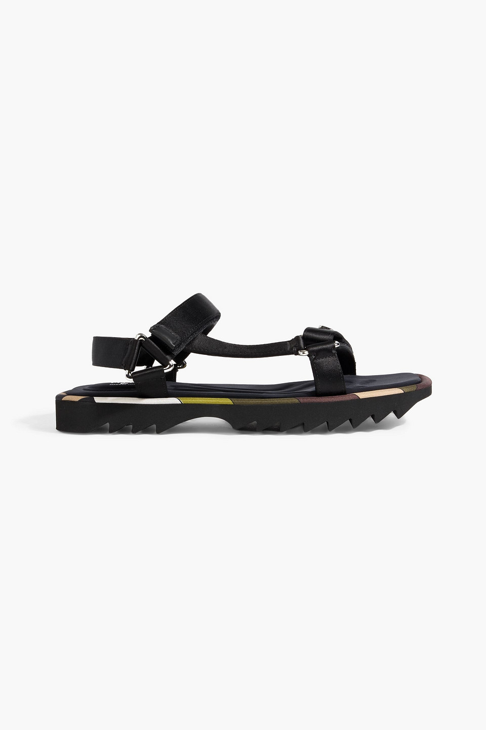 pucci - crush satin sandals - black - eu 42