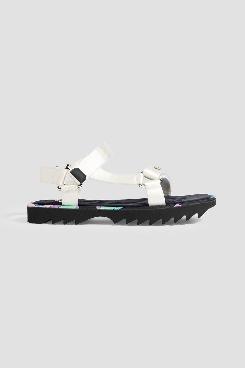 pucci - crush satin sandals - white - eu 39