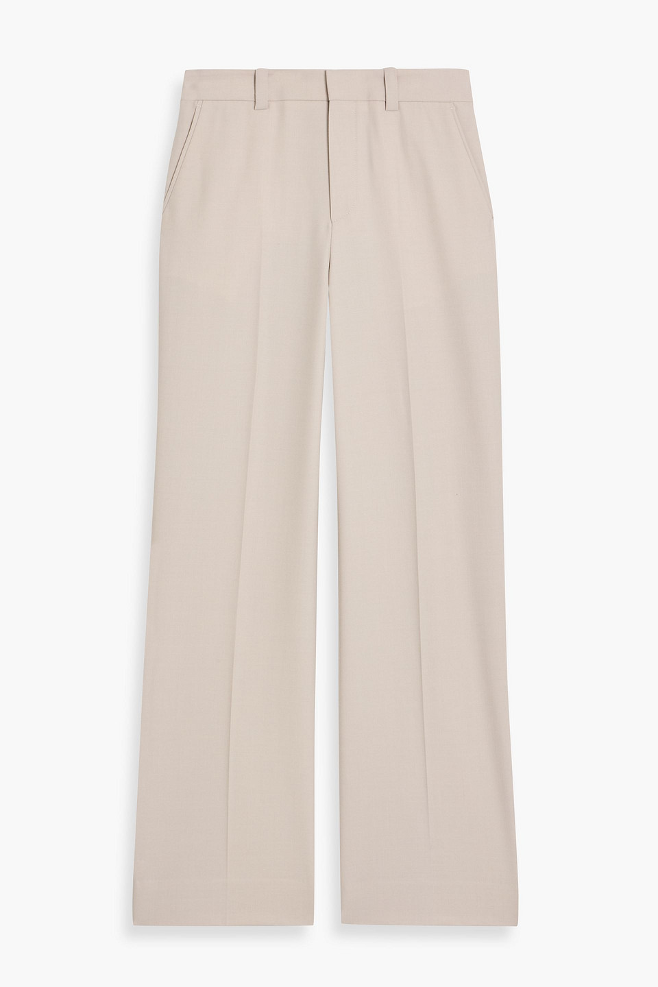 victoria beckham - twill straight-leg pants - neutral - uk/au 6