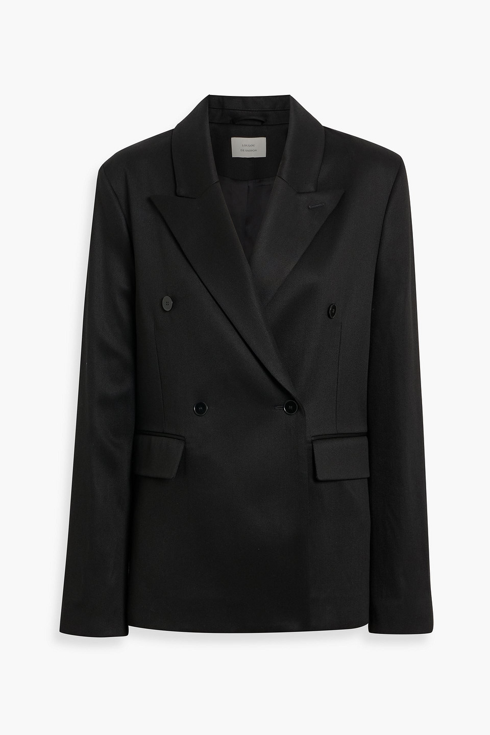Loulou De Saison Double-breasted Wool-blend Twill Blazer In Pattern
