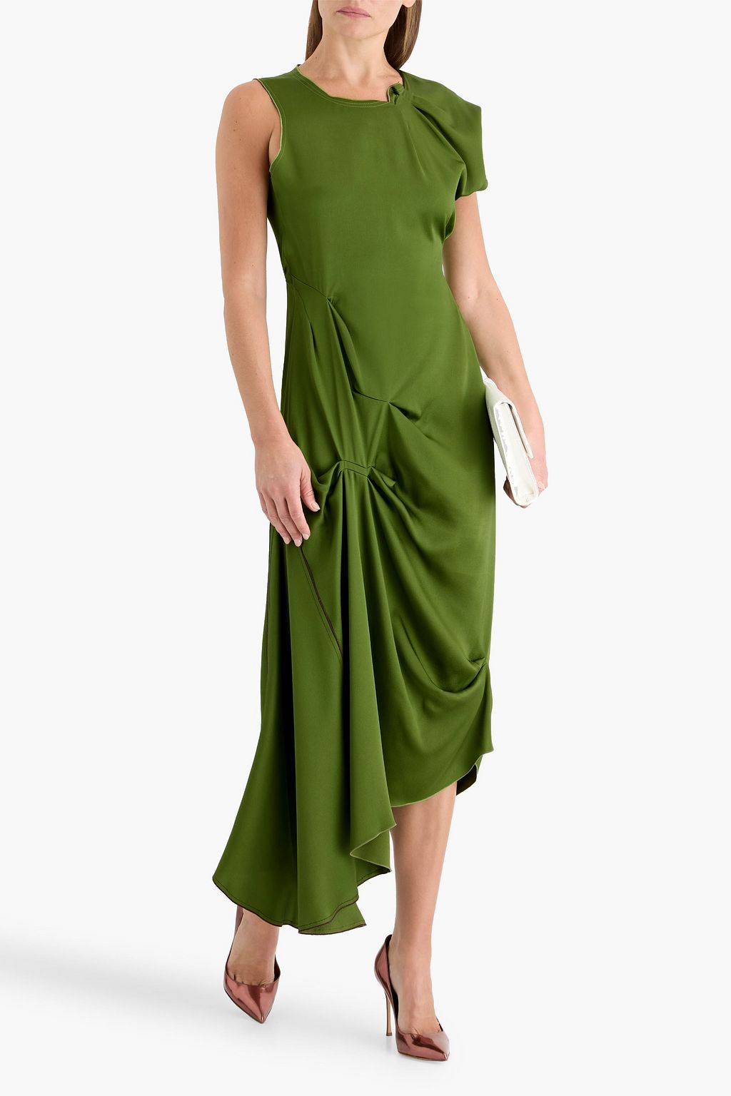 victoria beckham asymmetrical dress Asymmetrical Midi Dress