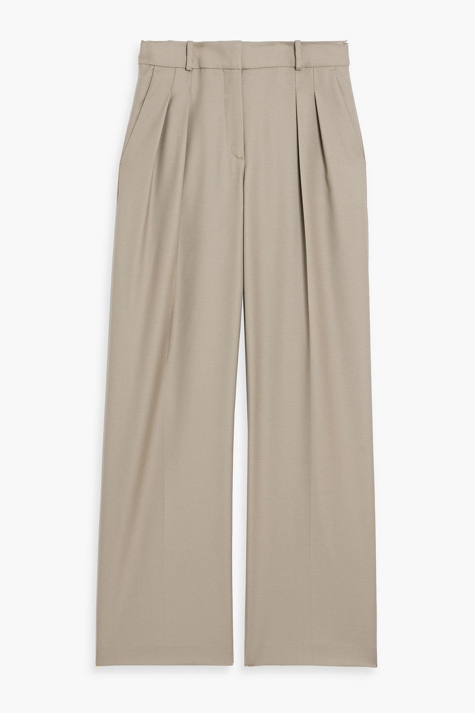 loulou de saison - sbiru pleated wool-twill straight-leg pants - neutral - fr 36