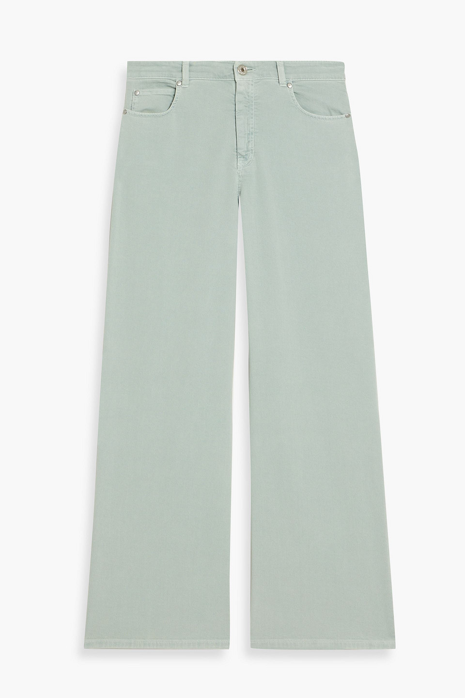 weekend max mara - ari high-rise wide-leg jeans - green - it 42