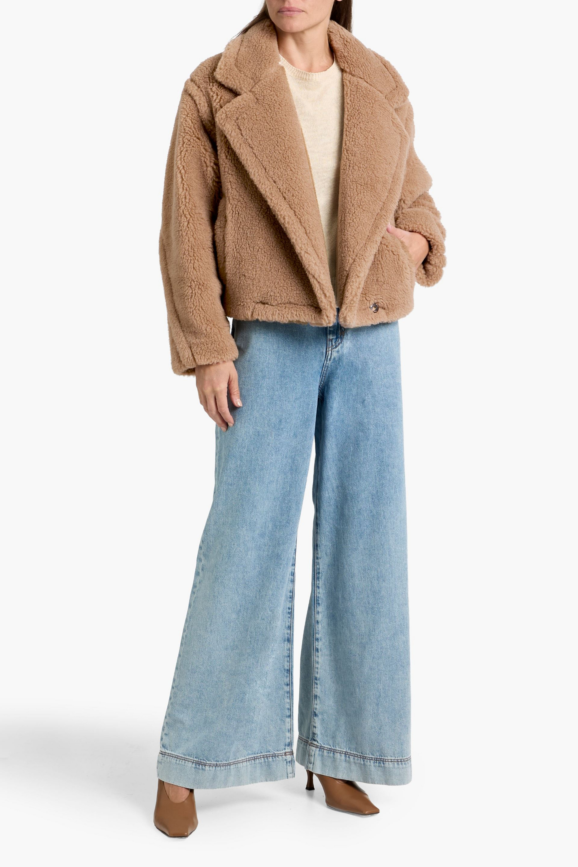 Max Mara Gardone camel wool and silk-blend jacket