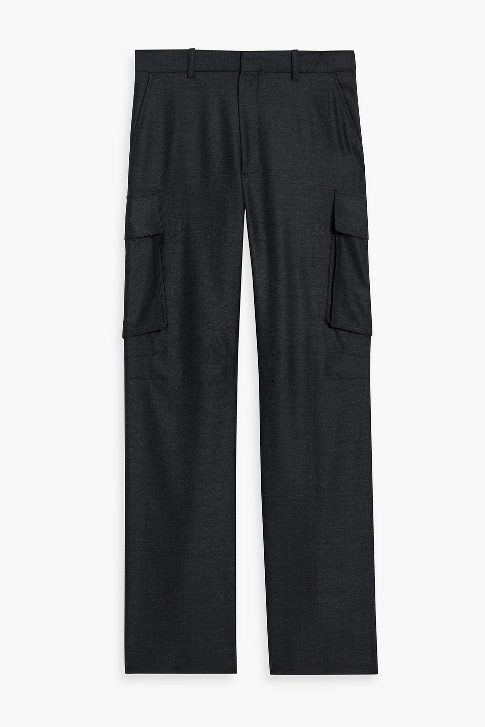 Victoria Beckham Wool-twill Cargo Pants In Black