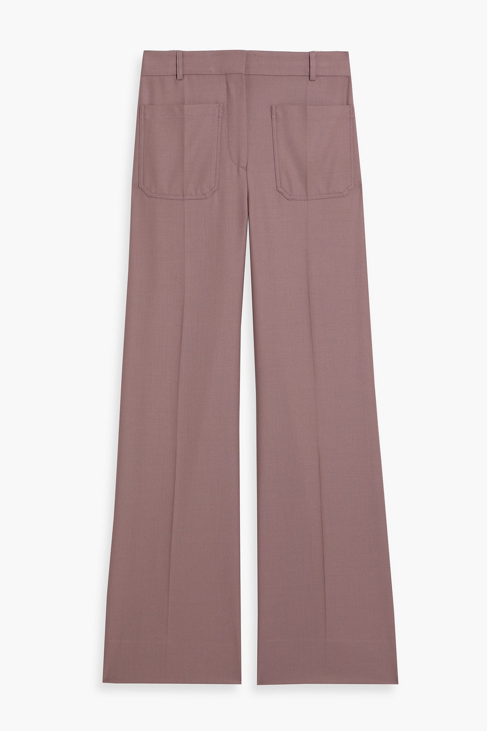 victoria beckham - twill wide-leg pants - pink - uk/au 6