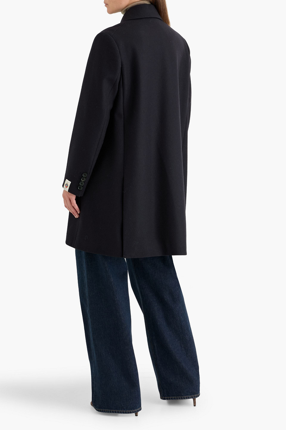Bally Wool-blend Felt Coat In Blue