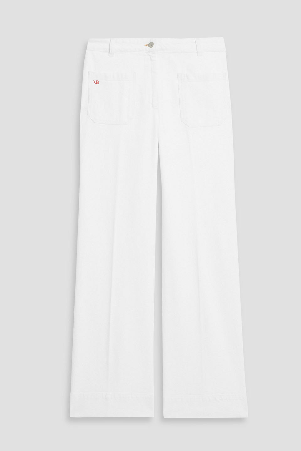 victoria beckham - alina high-rise wide-leg jeans - white - 27s