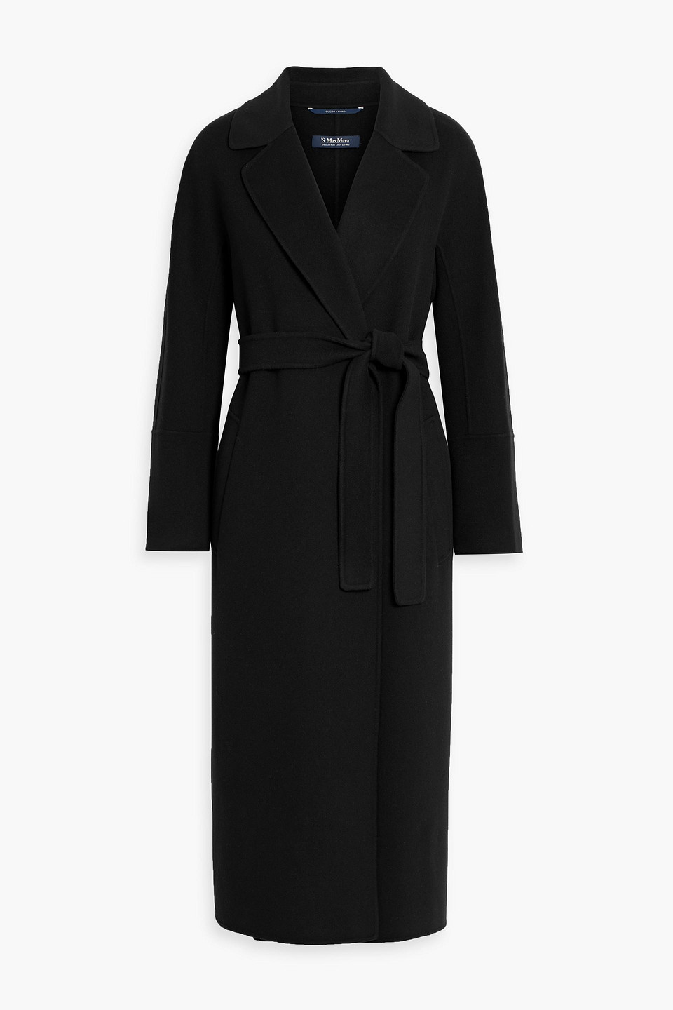 Max Mara Poldo Wool-felt Coat In Black