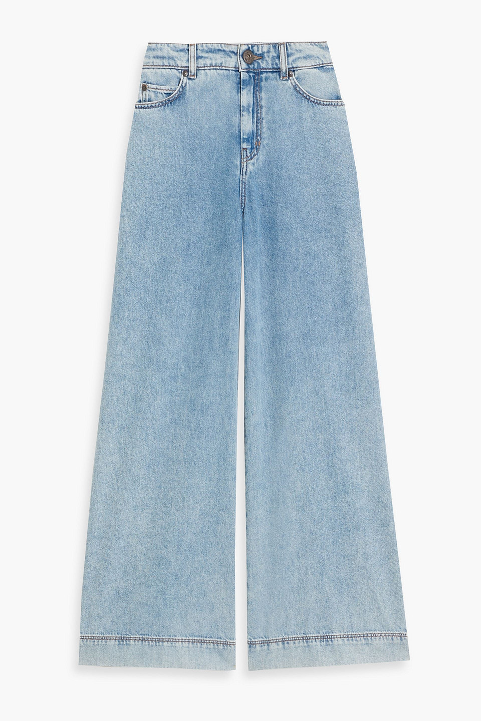 weekend max mara - vega high-rise wide-leg jeans - blue - 36