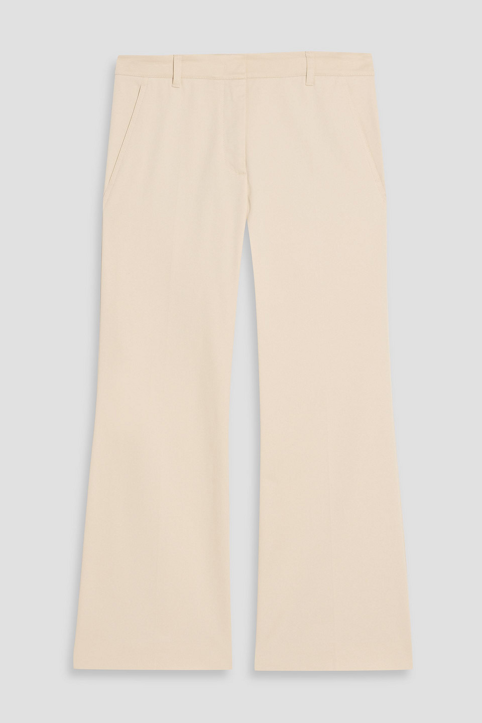 Weekend Max Mara Bosso Cotton-blend Twill Straight-leg Pants In Neutral