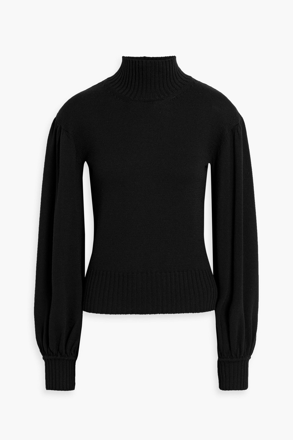 Max Mara Acume Wool Turtleneck Sweater In Black