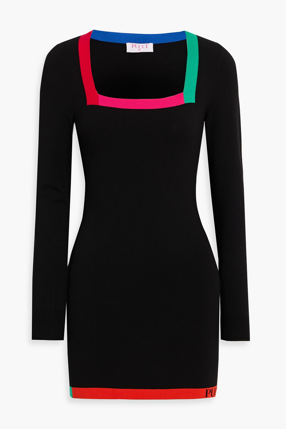 Pucci Stretch-knit Mini Dress In Black