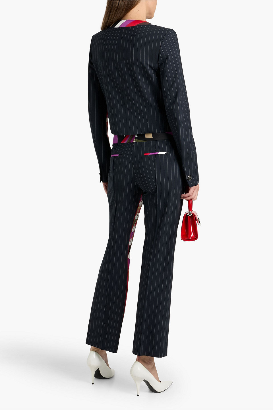 Pucci Printed Wool-blend Jacket In Black