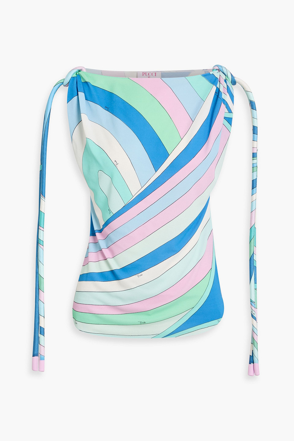 Pucci Printed Crepe Top In Multi