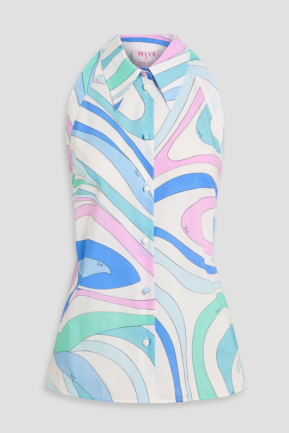 Pucci Printed Cotton-poplin Shirt In Multi