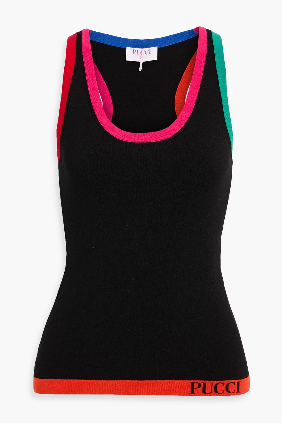 Pucci Stretch-knit Tank In Black