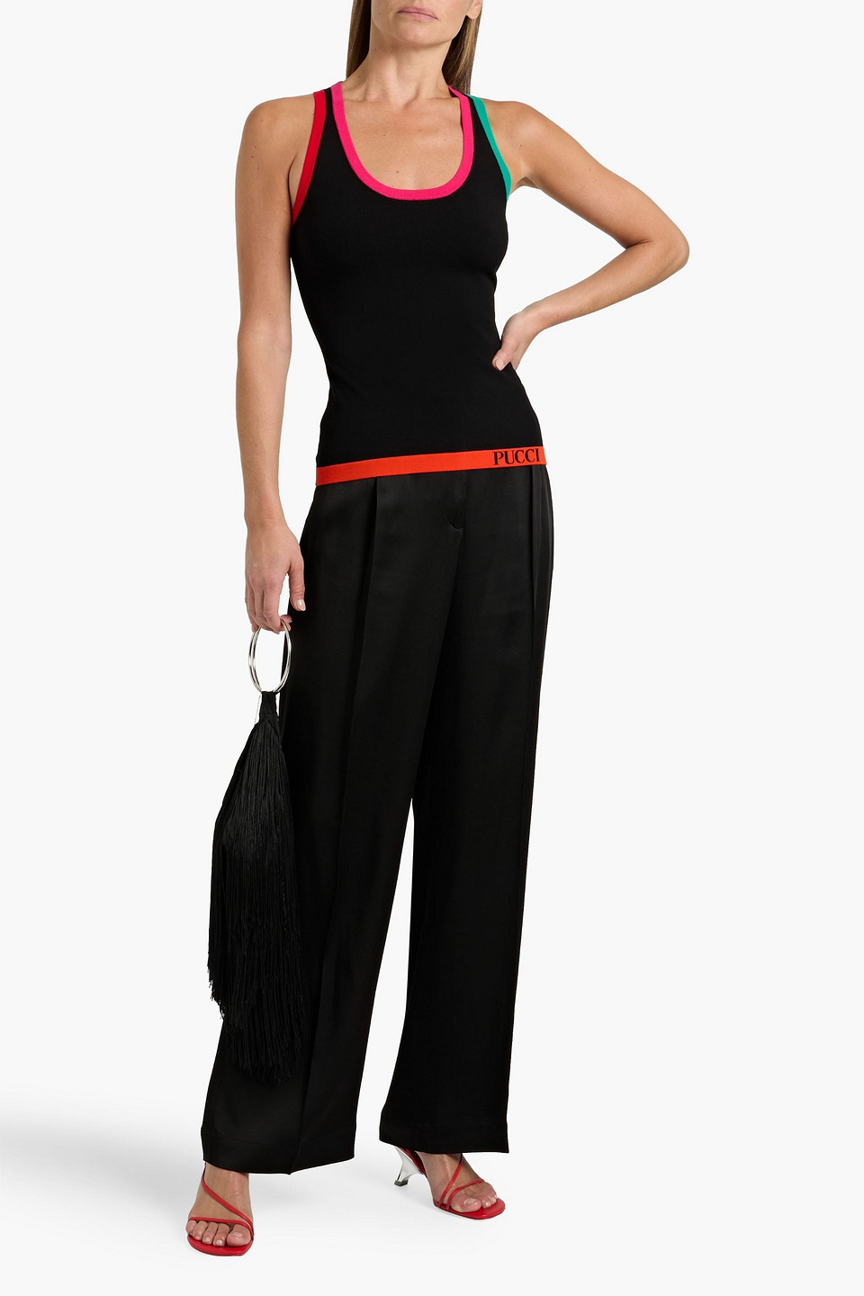 Pucci Stretch-knit Tank In Multi