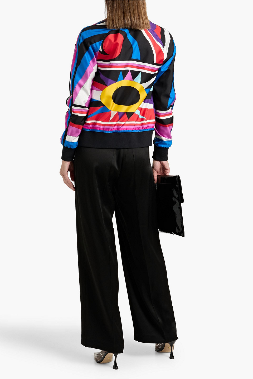 Pucci Printed Twill Bomber Jacket In Multi
