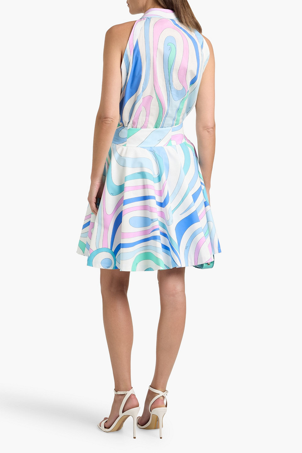 Pucci Flared Printed Cotton Mini Skirt In Multi