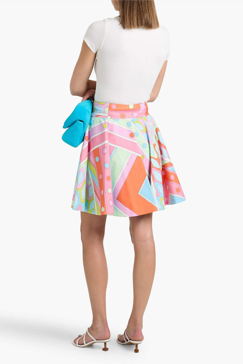 Pucci Flared Printed Cotton Mini Skirt In Multi