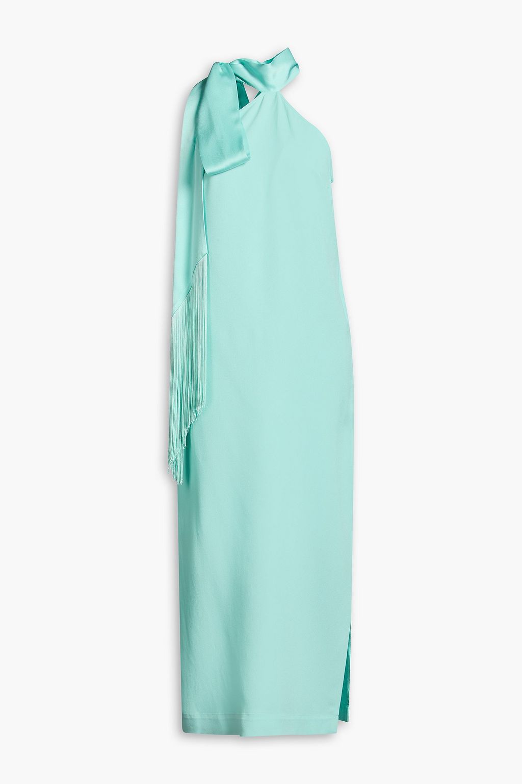 taller marmo one shoulder dress Taller Marmo Blue Atlanta Fringed Dress