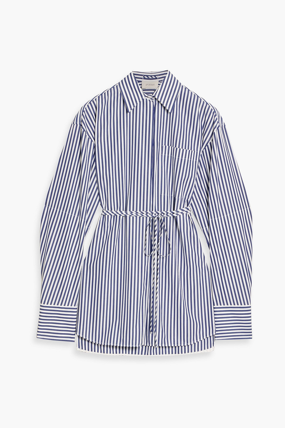 Sportmax Firma Striped Cotton-poplin Shirt In Multi