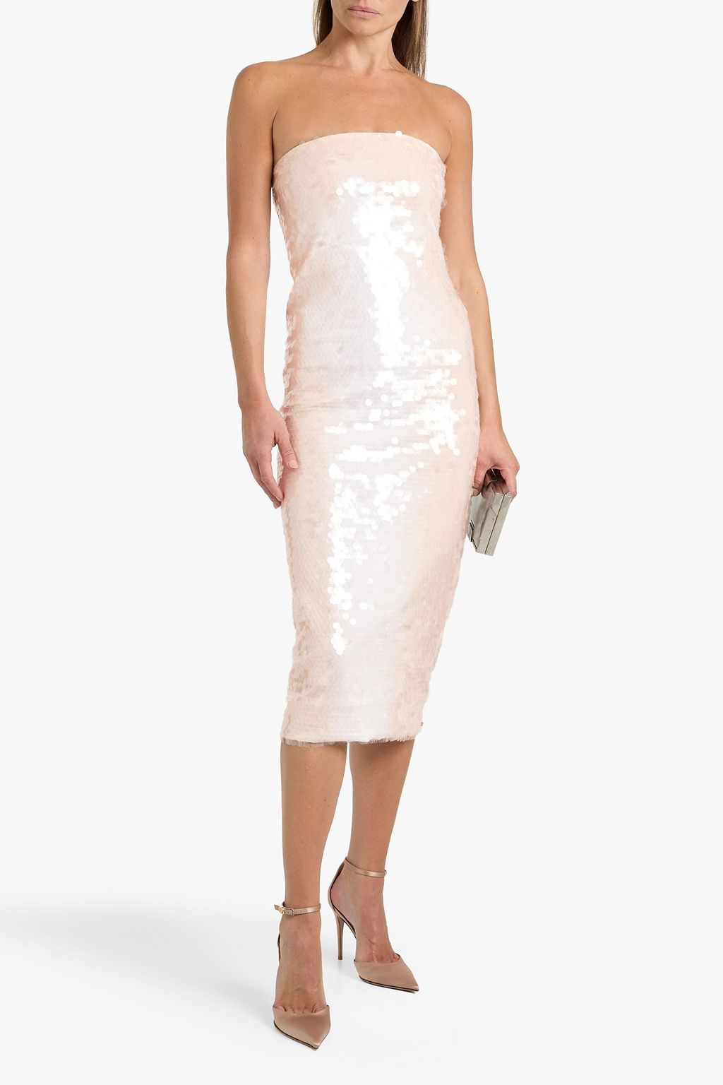 sportmax sequin dress Sportmax Sequin Midi Dress - White