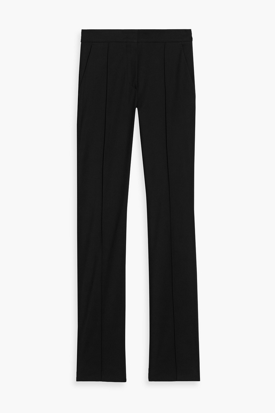 Sportmax Cotton-blend Twill Straight-leg Pants In Black