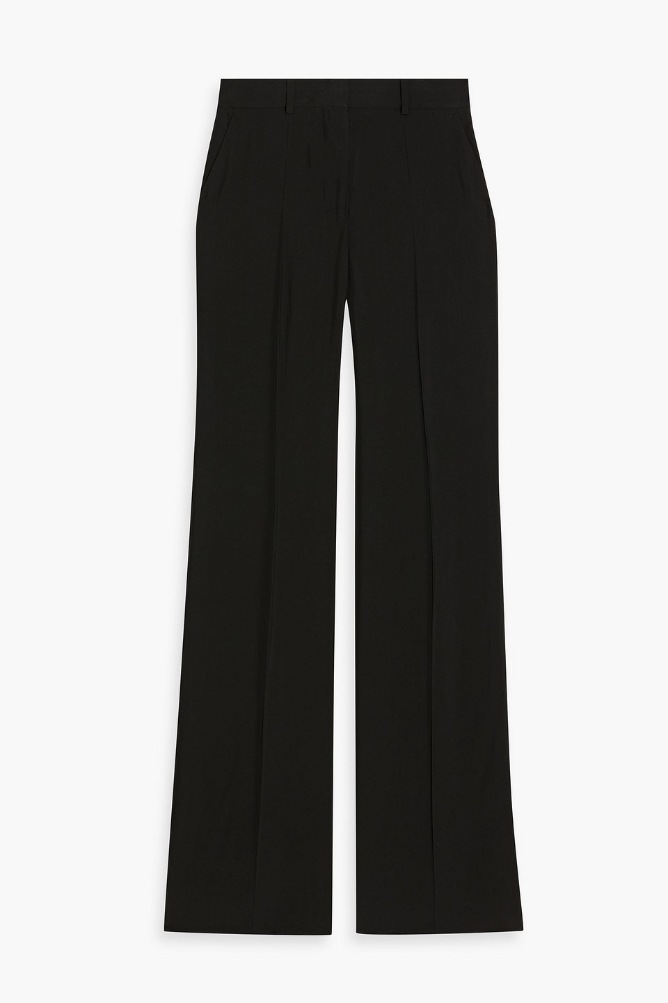 sportmax - pleated woven wide-leg pants - black - it 40