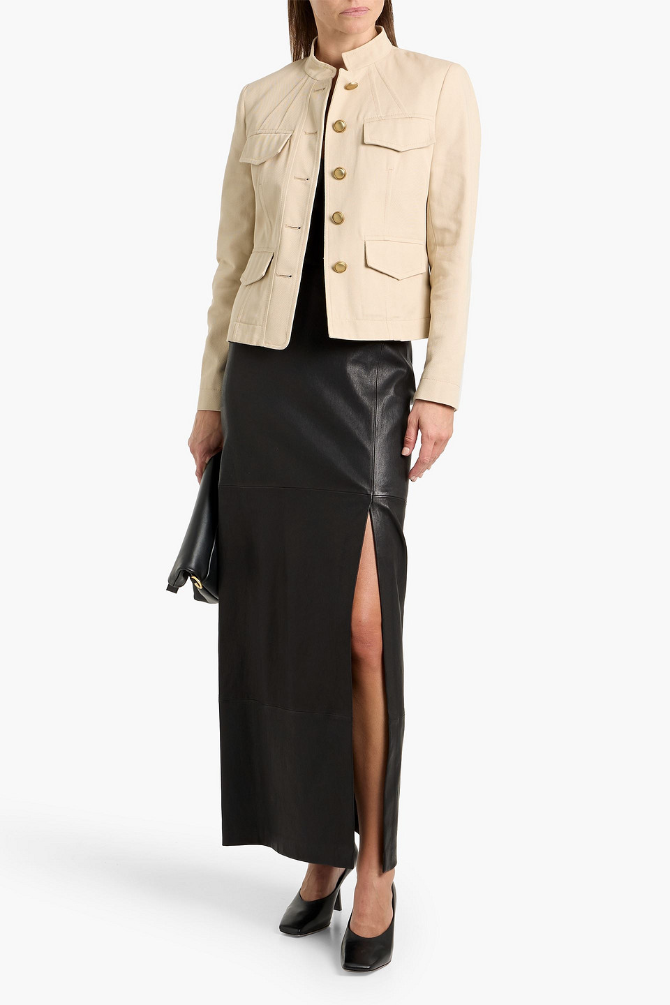 Weekend Max Mara Cotton-twill Jacket In Neutral