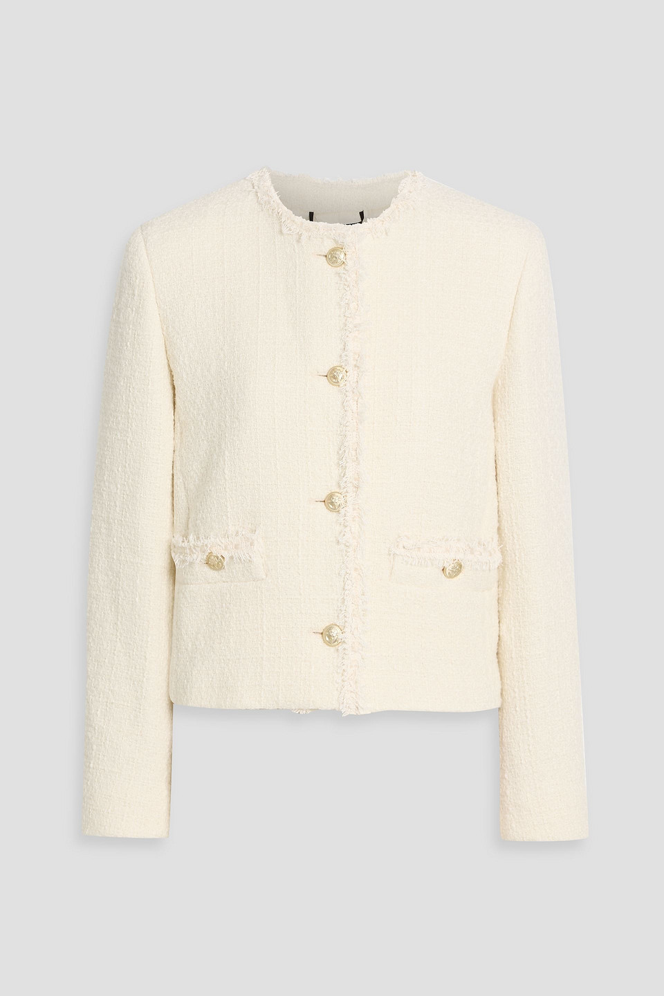 Weekend Max Mara Wool-blend Tweed Jacket In Neutral
