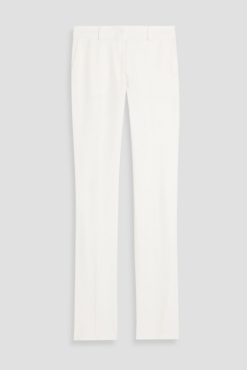 Sportmax Twill Straight-leg Pants In White