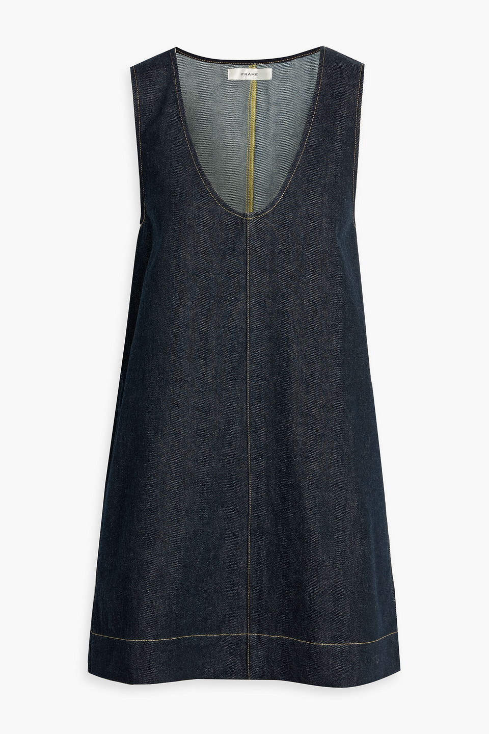 Frame Form Denim Mini Dress In Blue