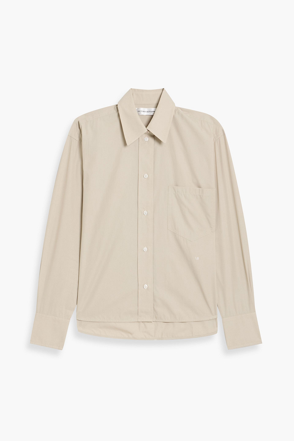 Victoria Beckham Cotton-poplin Shirt In Neutral