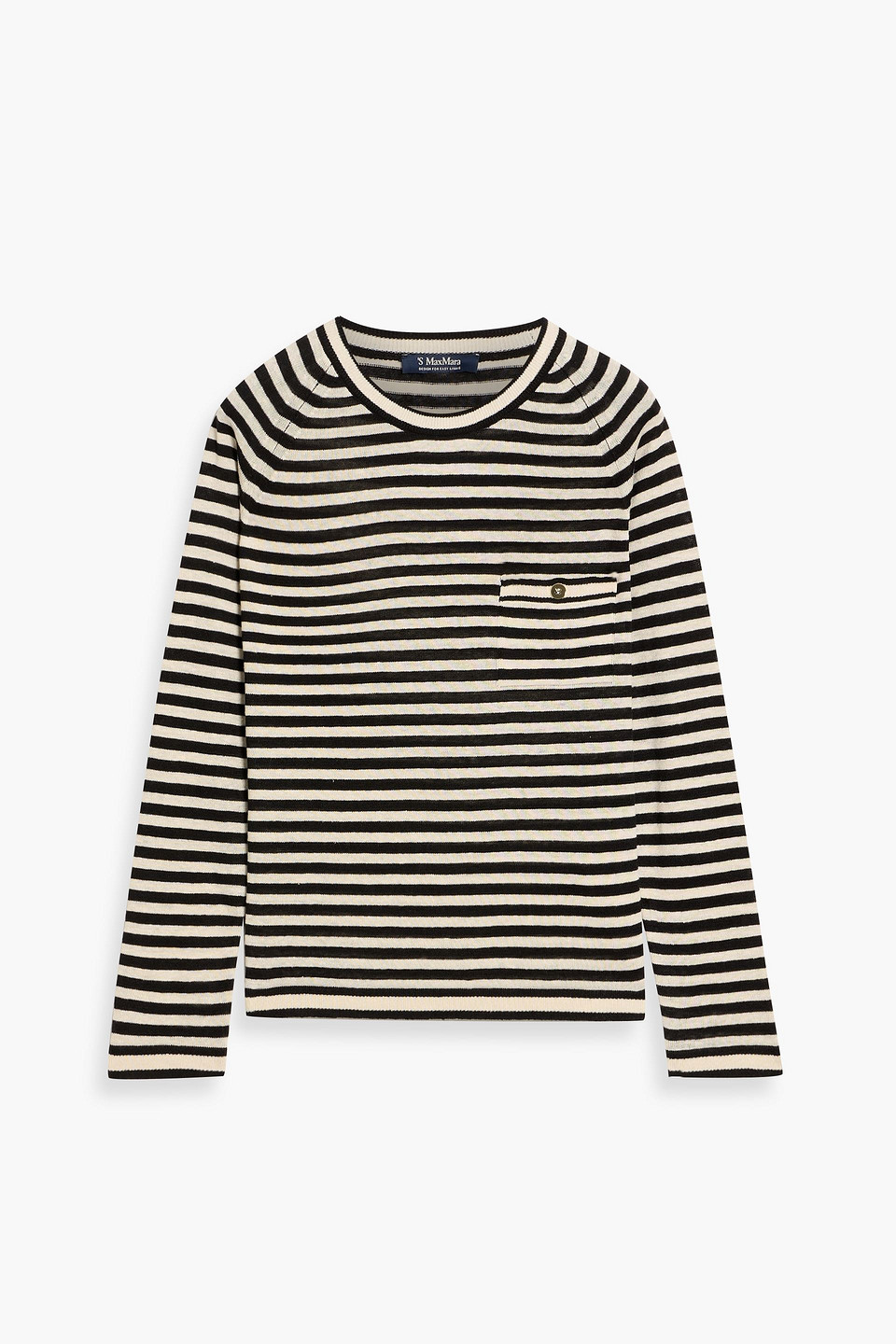 Max Mara Canti Striped Linen Sweater In Multi