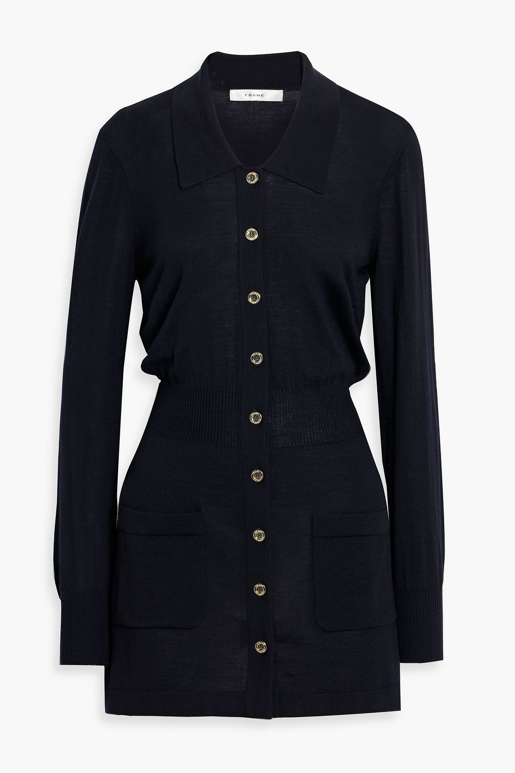 outnet shirt dress Wool mini shirt dress - midnight blue