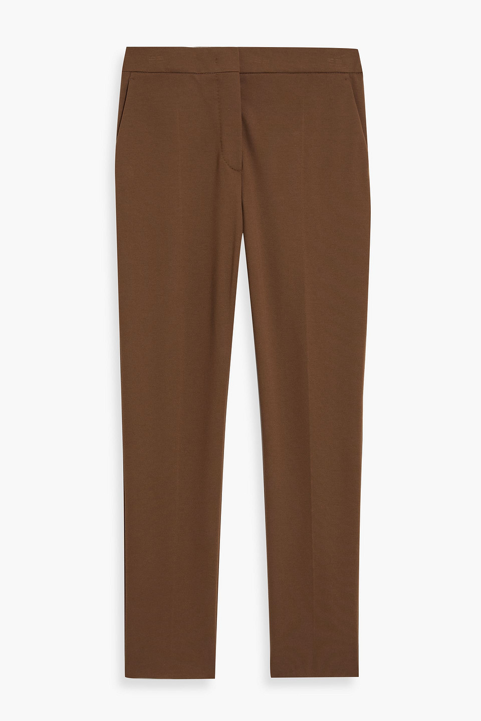 Max Mara Jersey Slim-leg Pants In Brown