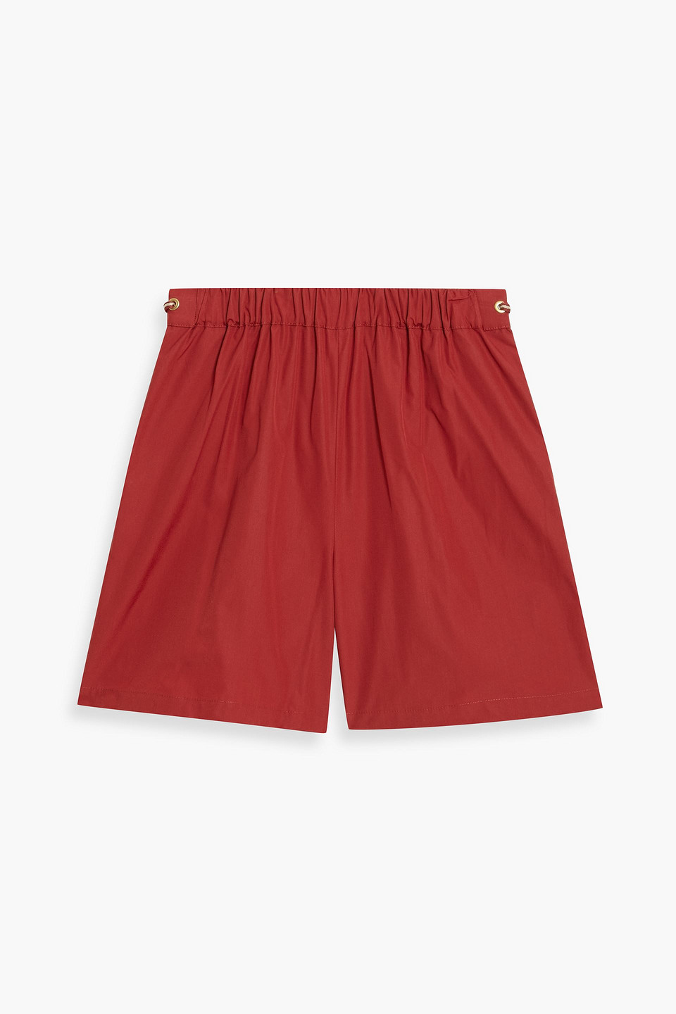 Max Mara Haway Cotton-poplin Shorts In Red