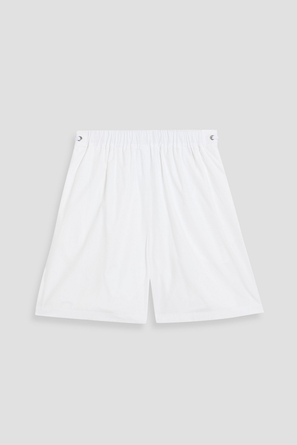 max mara - antiope cotton-poplin shorts - white - it 46