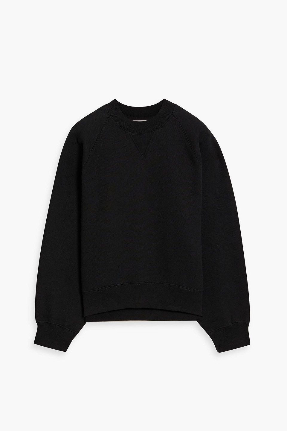victoria beckham - cotton-jersey sweatshirt - black - m