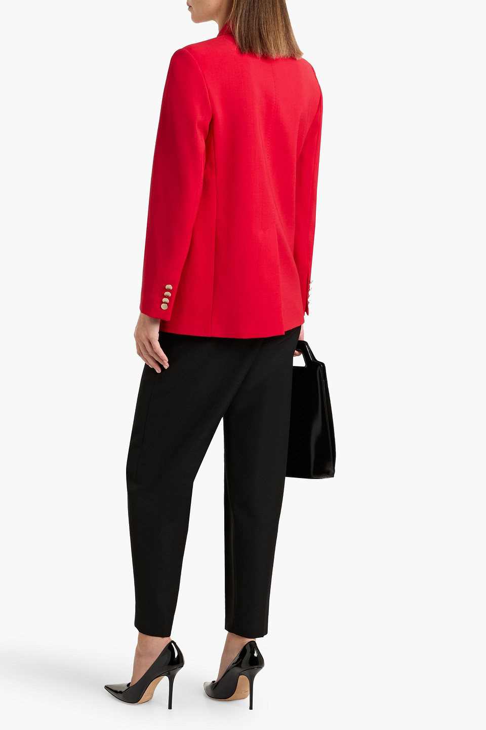 Max Mara Wool-twill Blazer In Red